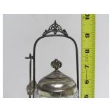 Ornate Antique Silverplated Pickle Castor w/Tongs