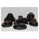 LARGE Estate Lot of Assorted Vintage etc Carved Wood Oriental Stands