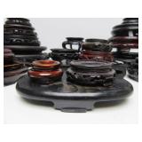 LARGE Estate Lot of Assorted Vintage etc Carved Wood Oriental Stands