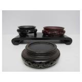 LARGE Estate Lot of Assorted Vintage etc Carved Wood Oriental Stands