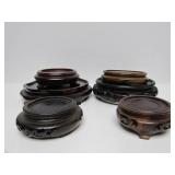 LARGE Estate Lot of Assorted Vintage etc Carved Wood Oriental Stands