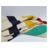 Excellent HUDSON BAY Wool Point Blanket #1
