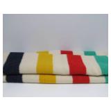 Excellent HUDSON BAY Wool Point Blanket #1
