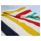 Excellent HUDSON BAY Wool Point Blanket #2