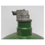 Very Nice Large 18" Vintage Industrial / Service Station Green Porcelain Enamel Light Fixture #1