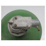 Very Nice Large 18" Vintage Industrial / Service Station Green Porcelain Enamel Light Fixture #2