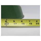 Very Nice Large 18" Vintage Industrial / Service Station Green Porcelain Enamel Light Fixture #2