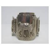 Excellent Large Vintage Ecuadorian 900 Silver Box Bracelet