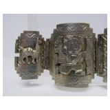 Excellent Large Vintage Ecuadorian 900 Silver Box Bracelet