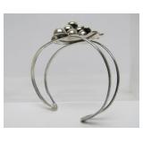 Vintage Sterling Silver TAXCO Cuff Bracelet w/Grape Cluster