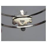 Vintage Sterling Silver TAXCO Cuff Bracelet w/Grape Cluster