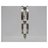 Very Nice Southwestern Sterling Silver Link Bracelet w/Native American Design