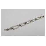 Very Nice Southwestern Sterling Silver Link Bracelet w/Native American Design