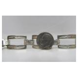 Very Nice Southwestern Sterling Silver Link Bracelet w/Native American Design