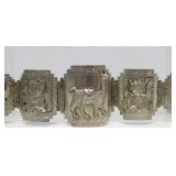 Excellent Large Vintage Ecuadorian 900 Silver Box Bracelet