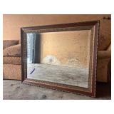 Excellent Condition Framed Large Beveled Glass Wall Mirror