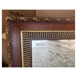Excellent Condition Framed Large Beveled Glass Wall Mirror