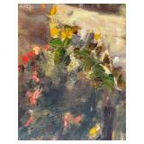 Very Nice Large Impressionist Hand Painted / Embellished Artwork on Canvas