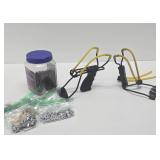 2 Good Slingshots & Lots of Ammo