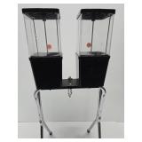 Working Double 25 Cent Candy/Gumball Machine w/Stand - No Ney