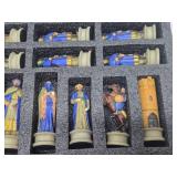 Unused THE CHESSMEN Veronese Hand Painted Chess Set