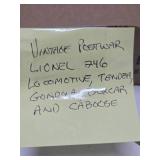 Vintage LIONEL No. 246 Locomotive Train Engine & Cars