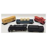 Vintage LIONEL No. 246 Locomotive Train Engine & Cars