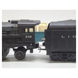 Vintage LIONEL No. 246 Locomotive Train Engine & Cars