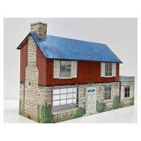 Larger Vintage MARX Tin Litho 2-Story Colonial Doll House