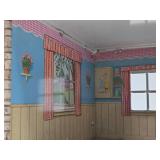 Larger Vintage MARX Tin Litho 2-Story Colonial Doll House