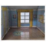 Larger Vintage MARX Tin Litho 2-Story Colonial Doll House