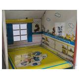 Larger Vintage MARX Tin Litho 2-Story Colonial Doll House