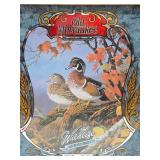 Retro Vintage OLD MILWAUKEE Advertising Beer Mirror Sign w/Ducks