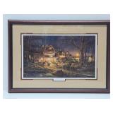 Professionally Framed & Matted TERRY REDLIN Print - "Harvest Moon Ball"