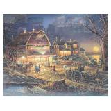 Professionally Framed & Matted TERRY REDLIN Print - "Harvest Moon Ball"