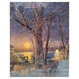 Professionally Framed & Matted TERRY REDLIN Print - "Harvest Moon Ball"