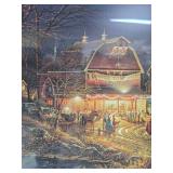 Professionally Framed & Matted TERRY REDLIN Print - "Harvest Moon Ball"