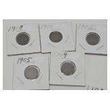 Lot f 20 Different Indian Head Pennies from 1882-1908 #1