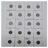 Lot f 20 Different Indian Head Pennies from 1882-1908 #2
