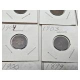 Lot f 20 Different Indian Head Pennies from 1882-1908 #2