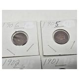 Lot f 20 Different Indian Head Pennies from 1882-1908 #2