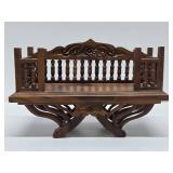 Very Nice Vintage Carved Teak Wood Ornate Buddha Shelf / Seat