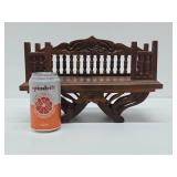 Very Nice Vintage Carved Teak Wood Ornate Buddha Shelf / Seat