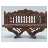 Very Nice Vintage Carved Teak Wood Ornate Buddha Shelf / Seat