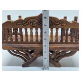 Very Nice Vintage Carved Teak Wood Ornate Buddha Shelf / Seat