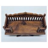 Very Nice Vintage Carved Teak Wood Ornate Buddha Shelf / Seat