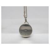 Lovely Vintage Sterling Silver Pendant/Locket Necklace