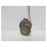 Lovely Vintage Sterling Silver Pendant/Locket Necklace