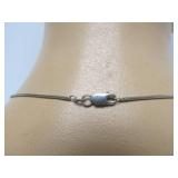 Signed 14K Gold & Sterling Silver Pendant Necklace & Earring Set