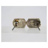 Signed 14K Gold & Sterling Silver Pendant Necklace & Earring Set